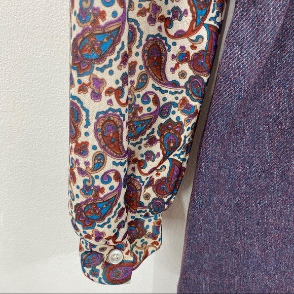 VTG Paul Alfred Paisley Tie Neck Secretary Dress - Picture 6 of 10